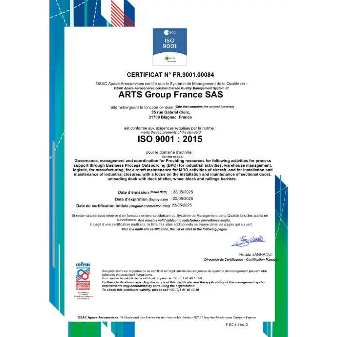 ISO 9001 certificate ISO 9001 certificate
